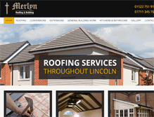 Tablet Screenshot of merlynroofing-lincoln.co.uk